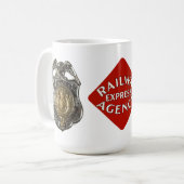 鉄道の明白な警察は記章を付けます コーヒーマグカップ (正面左)