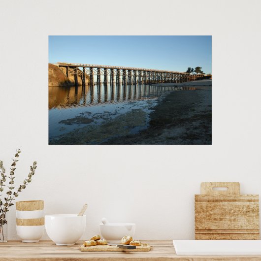 鉄道の架台 ポスター (キッチン)