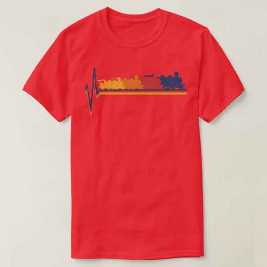 鉄道の機関車 Tシャツ (デザイン正面)