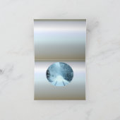 鉄道の線路に降るクリスマスの雪 カード (内部)