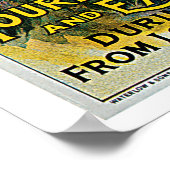 鉄道の美しいウェールズイングランドのヴィンテージ旅行 ポスター (角)