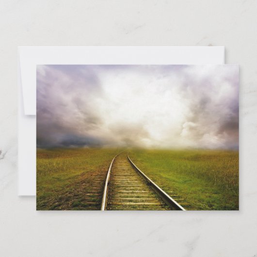 鉄道の路線(現地の国の結婚式招待状) 招待状 (裏面)