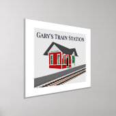 鉄道の駅 デポ 上部に箔押し文字のポスター 箔ポスター (レイダウン)