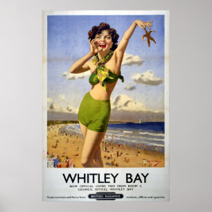 鉄道のWhitleyイギリスの湾1949年 ポスター