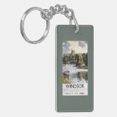 鉄道のWindsorの城のテムズイギリスのポスター キーホルダー (正面左)