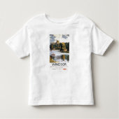 鉄道のWindsorの城のテムズイギリスのポスター トドラーTシャツ (正面)