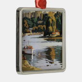 鉄道のWindsorの城のテムズイギリスのポスター メタルオーナメント (右)