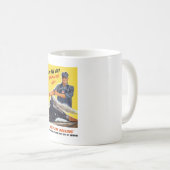 鉄道は最初の防衛線です -- 第2次世界大戦 コーヒーマグカップ (正面右)