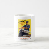 鉄道は最初の防衛線です -- 第2次世界大戦 コーヒーマグカップ (中央)