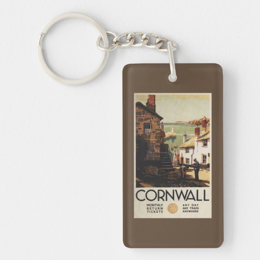 鉄道を働かせている2人との通り場面 キーホルダー (正面)