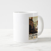 鉄道を働かせている2人との通り場面 ジャンボコーヒーマグカップ (正面右)