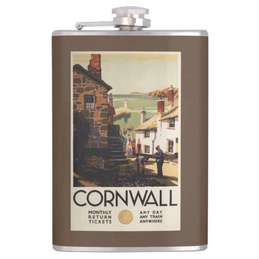 鉄道を働かせている2人との通り場面 フラスク (正面)