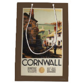 鉄道を働かせている2人との通り場面 ミディアムペーパーバッグ (裏面)