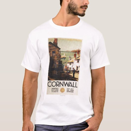 鉄道を働かせている2人との通り場面 Tシャツ (正面)