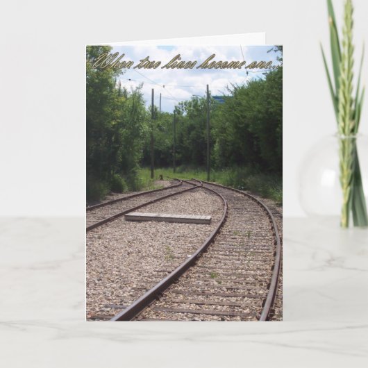 鉄道を合併して二人の命が一結婚つのカード カード (正面)