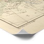 鉄道を示すヨーロッパ地図 ポスター (角)