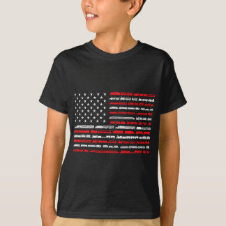 鉄道アメリカ国旗ヴィンテージ機関車 Tシャツ