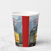 鉄道イエローエンジン65誕生日、 紙コップ (右)