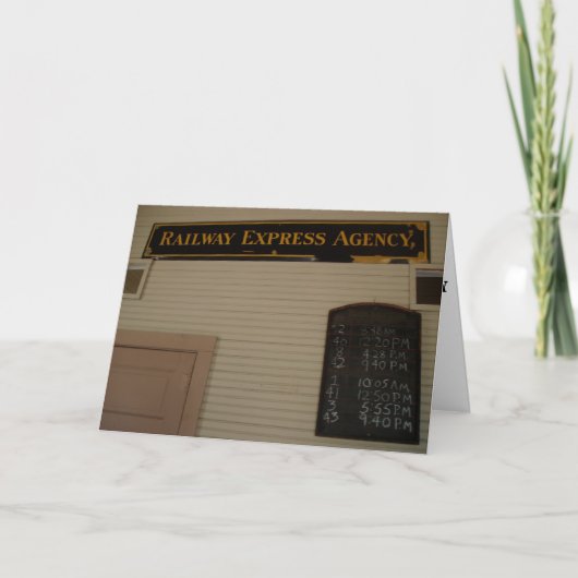 「鉄道エクスプレス・エージェンシー＆トレイン・ブレット」早く治って カード (正面)