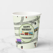 鉄道キッズトレイン&トラック紙カップ 紙コップ (裏面)