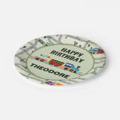 鉄道キッズトレイン&トラック紙プレート ペーパープレート (アングル)