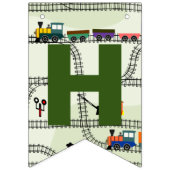 鉄道キッズトレイン&トラック誕生日 バンティングフラッグ (第2の旗)