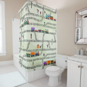 鉄道キッズトレイン&トラック シャワーカーテン (インサイチュ)