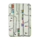 鉄道キッズトレイン&トラック バスマット (正面縦)