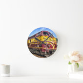 鉄道ギフト列車の気動車 ラウンド壁時計 (ホーム)
