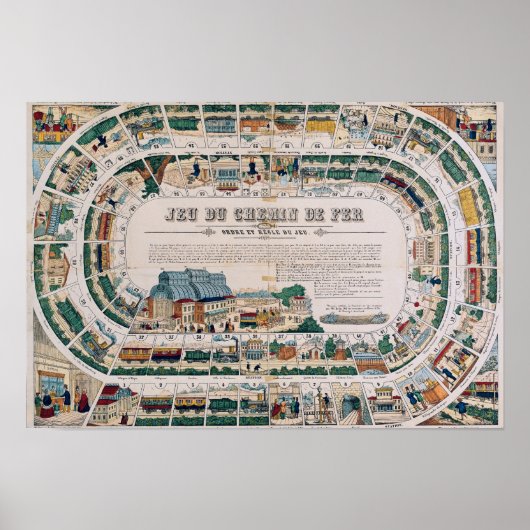 鉄道ゲームのボード， 1850 ポスター (正面)