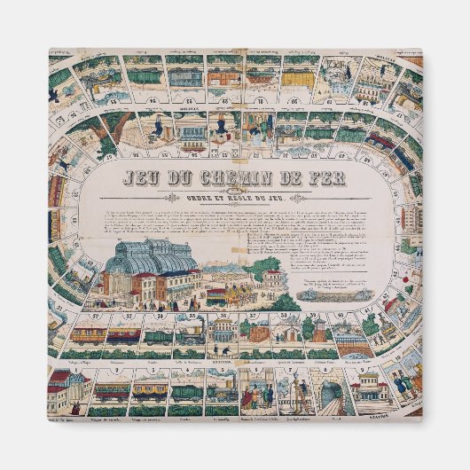鉄道ゲームのボード， 1850 マグネット (正面)