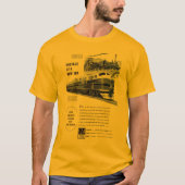 鉄道ディーゼル1948エレクトロ動機の金ゴールド Tシャツ (正面)