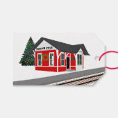 鉄道デポのクリスマスプレゼントメッセージカード ギフトタグ (正面(横))