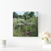 鉄道デポ車 スクエア壁時計 (ホーム)