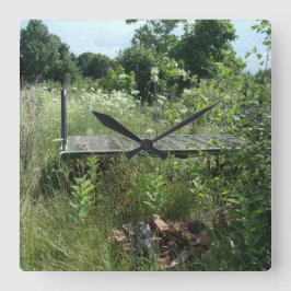 鉄道デポ車 スクエア壁時計