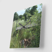 鉄道デポ車 スクエア壁時計 (傾斜)