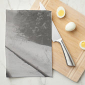 鉄道トラックウィンターフォグフォト キッチンタオル (四つ折り)