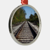 鉄道トラックフォトオンサークルオーナメント メタルオーナメント (右)
