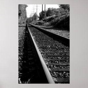 鉄道トラックプリント ポスター
