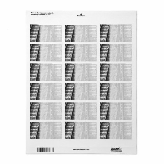 鉄道トラック写真。 ラベル (フルシート)