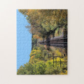 鉄道トラック秋シーンラージフォトパズル ジグソーパズル (縦)