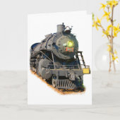 鉄道バフ誕生日カード カード (黄色い花)