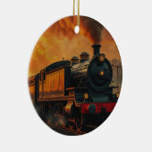 鉄道ビクトリアン旅行 – スチームパンク蒸気列車 セラミックオーナメント (右)