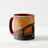 鉄道ビクトリアン旅行 – スチームパンク蒸気列車 マグカップ (正面左)