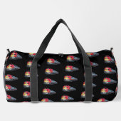 鉄道ファン向けブラック気動車 ダッフルバッグ (裏面)