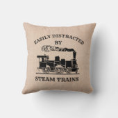 鉄道ファン用の蒸気機関車に気を取られる クッション (裏面)