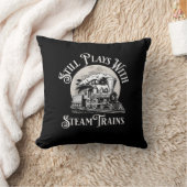 鉄道フ遊ァン用の蒸気列車が残っている クッション (ブランケット)