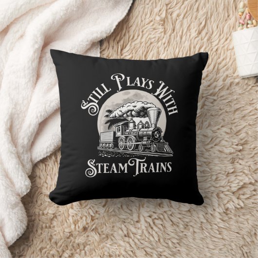 鉄道フ遊ァン用の蒸気列車が残っている クッション (ブランケット)