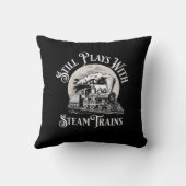 鉄道フ遊ァン用の蒸気列車が残っている クッション (裏面)