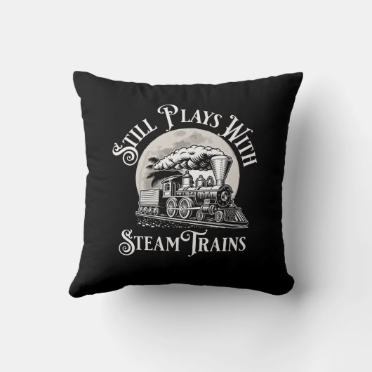 鉄道フ遊ァン用の蒸気列車が残っている クッション (裏面)